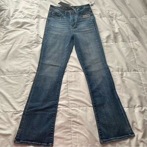 Buckle Black Flare Women's Jeans